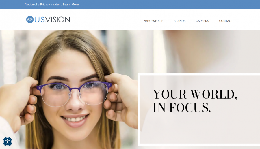 photo of US Vision website