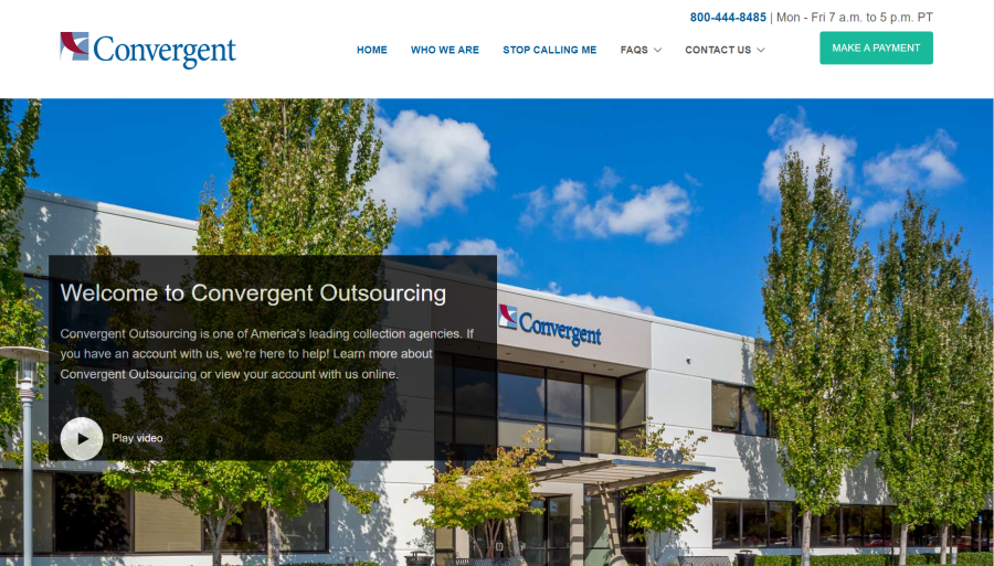 photo of convergent outsourcing web site