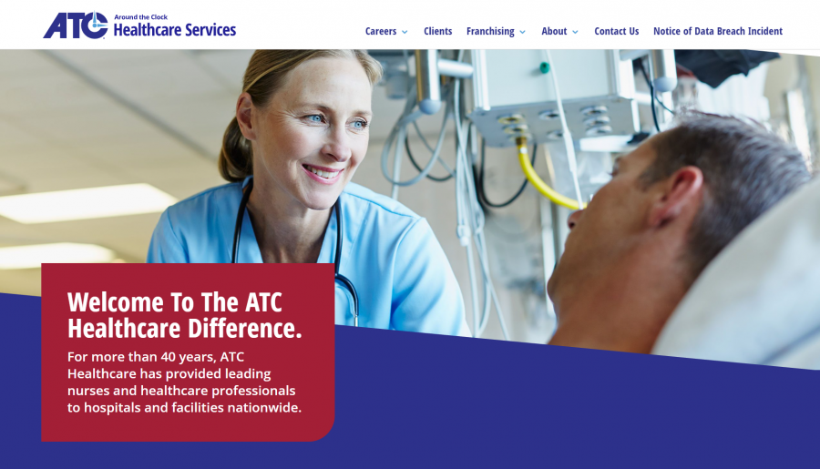 ATC healthcare data breach web site