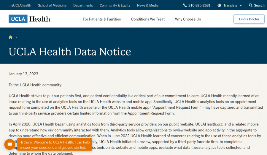 UCLA Health data privacy notice