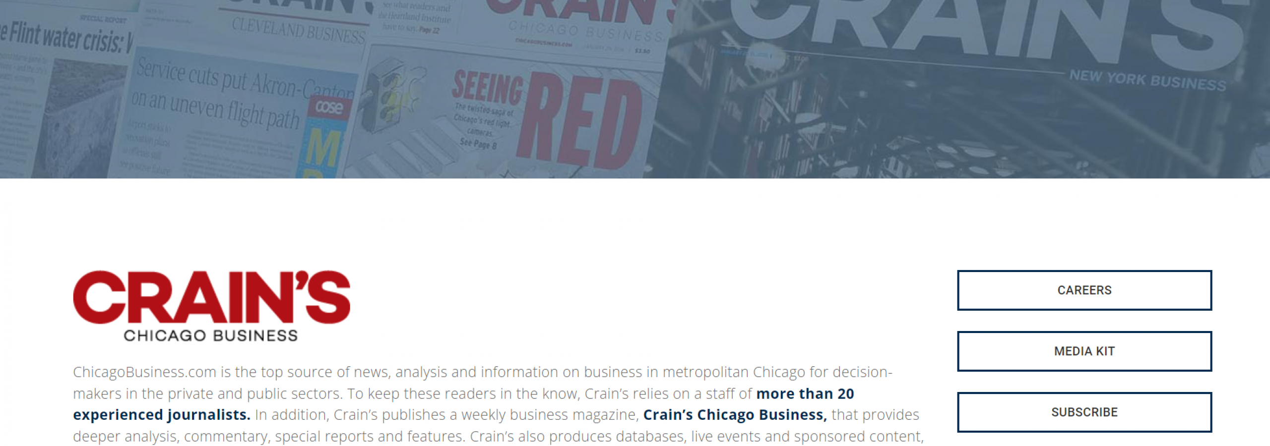crain's chicago business web site