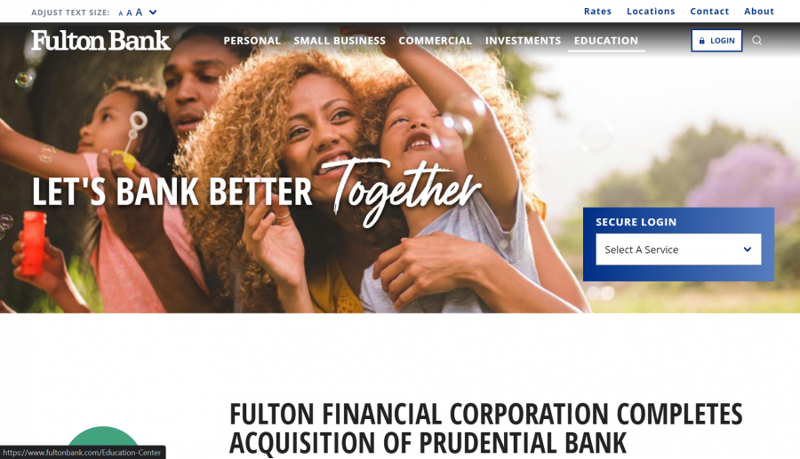 photo of fulton bank website