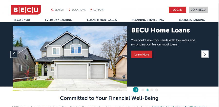 photo of BECU website