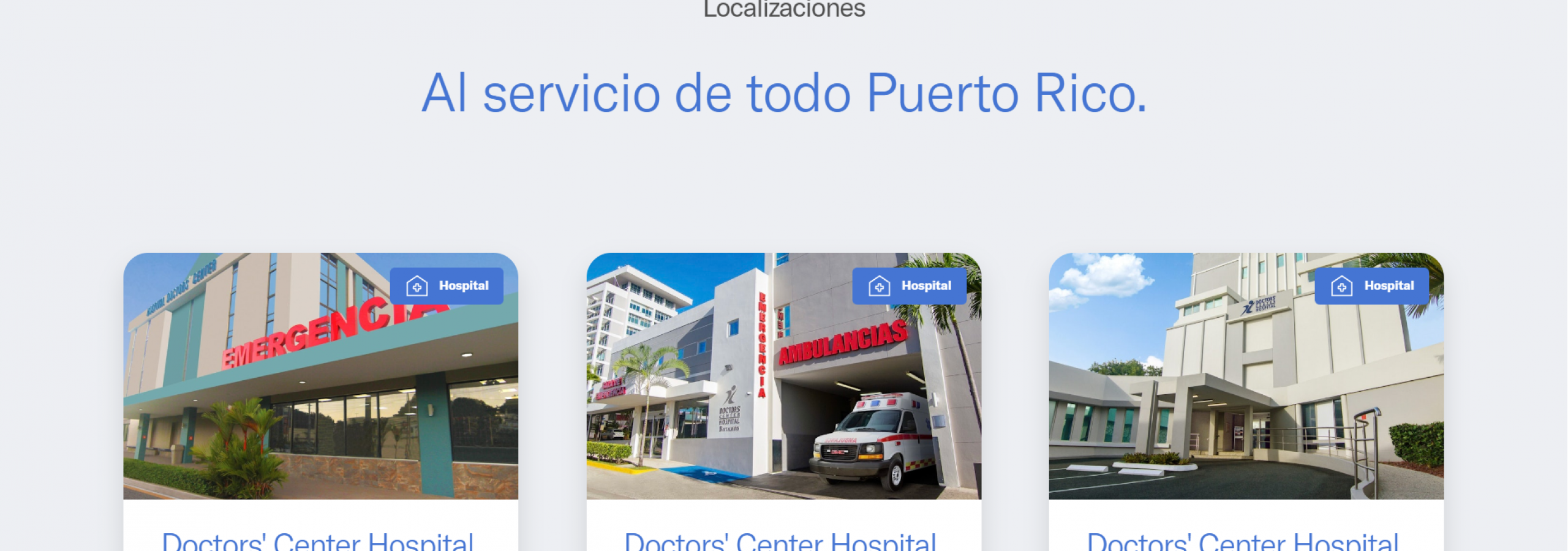 photo of doctors center hospital web site