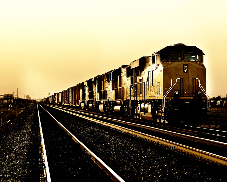 photo of railroad cars